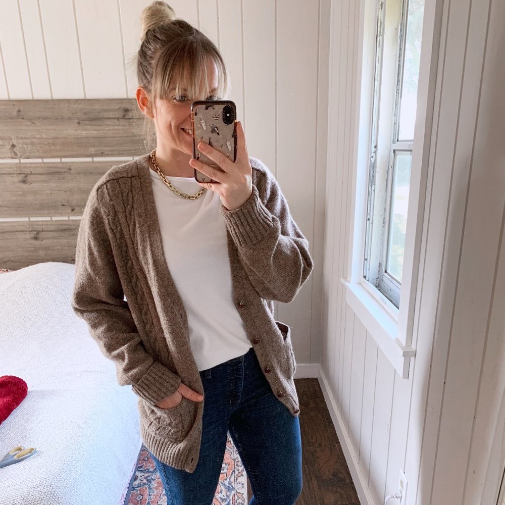 vintage | Finalist Brown Wool Button Up Cardigan